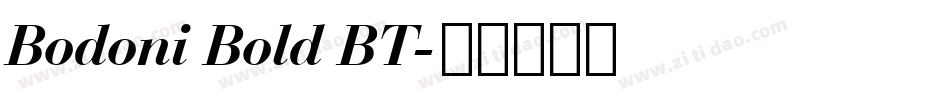 Bodoni Bold BT字体转换